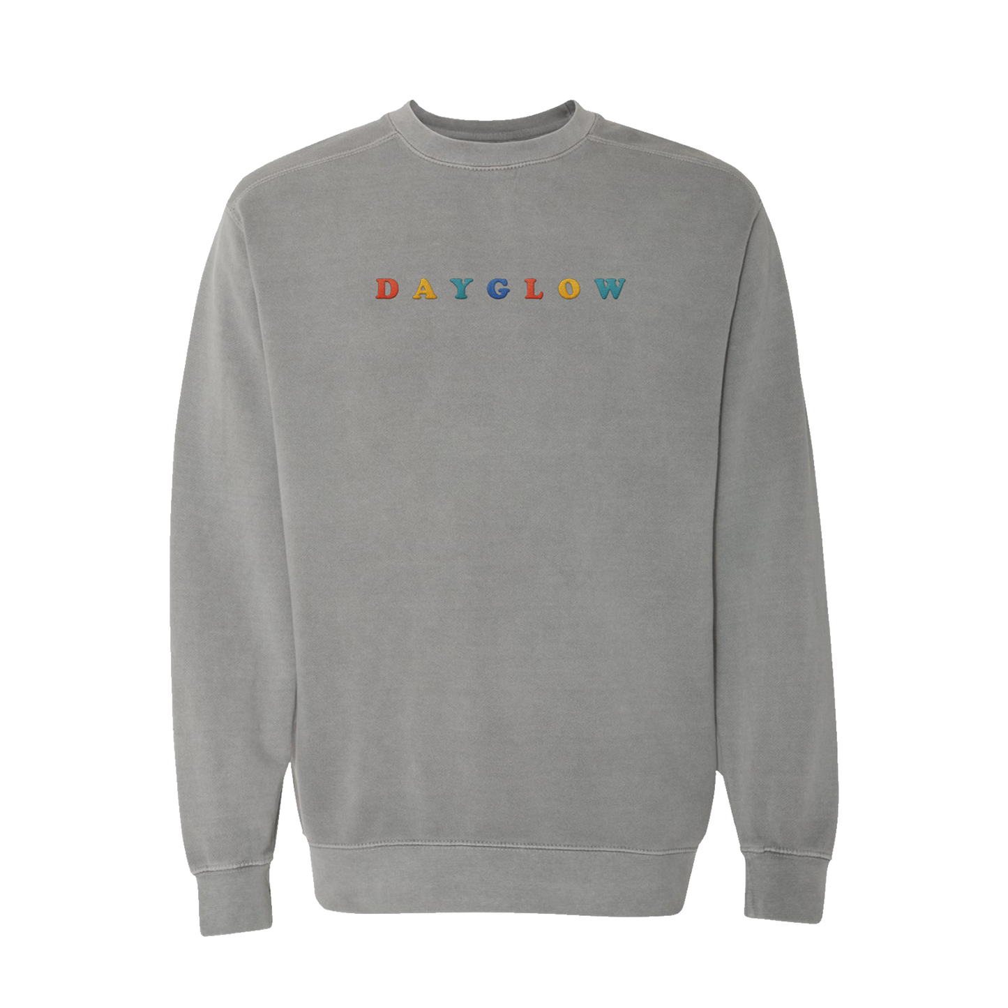 Embroidered Rainbow Logo Grey Crewneck