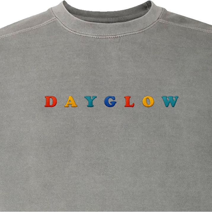 Embroidered Rainbow Logo Grey Crewneck