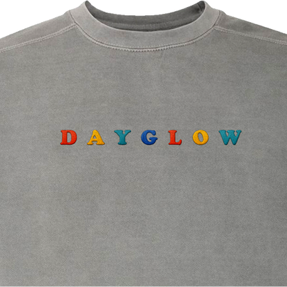 Embroidered Rainbow Logo Grey Crewneck