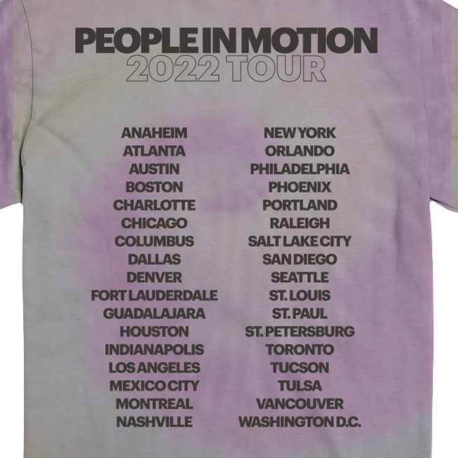 TV Tie-Dye People in Motion Tour T-Shirt